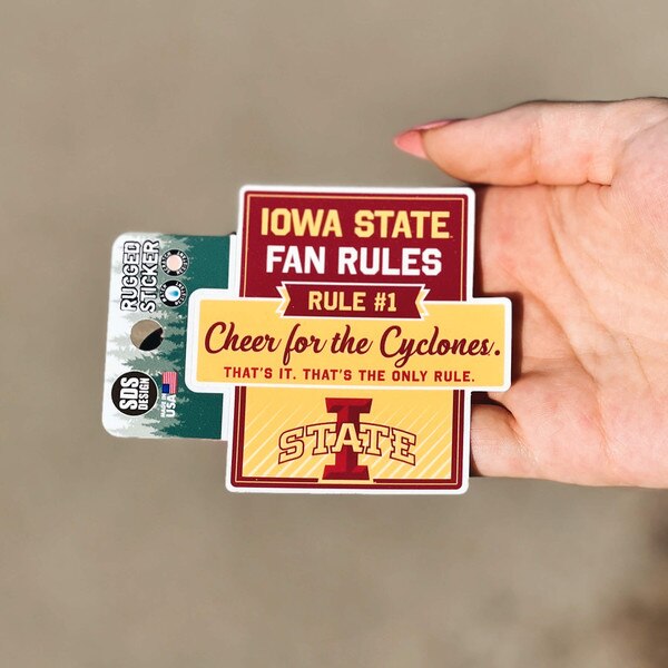I-State Fan Rules Rugged Sticker 3-5-inch